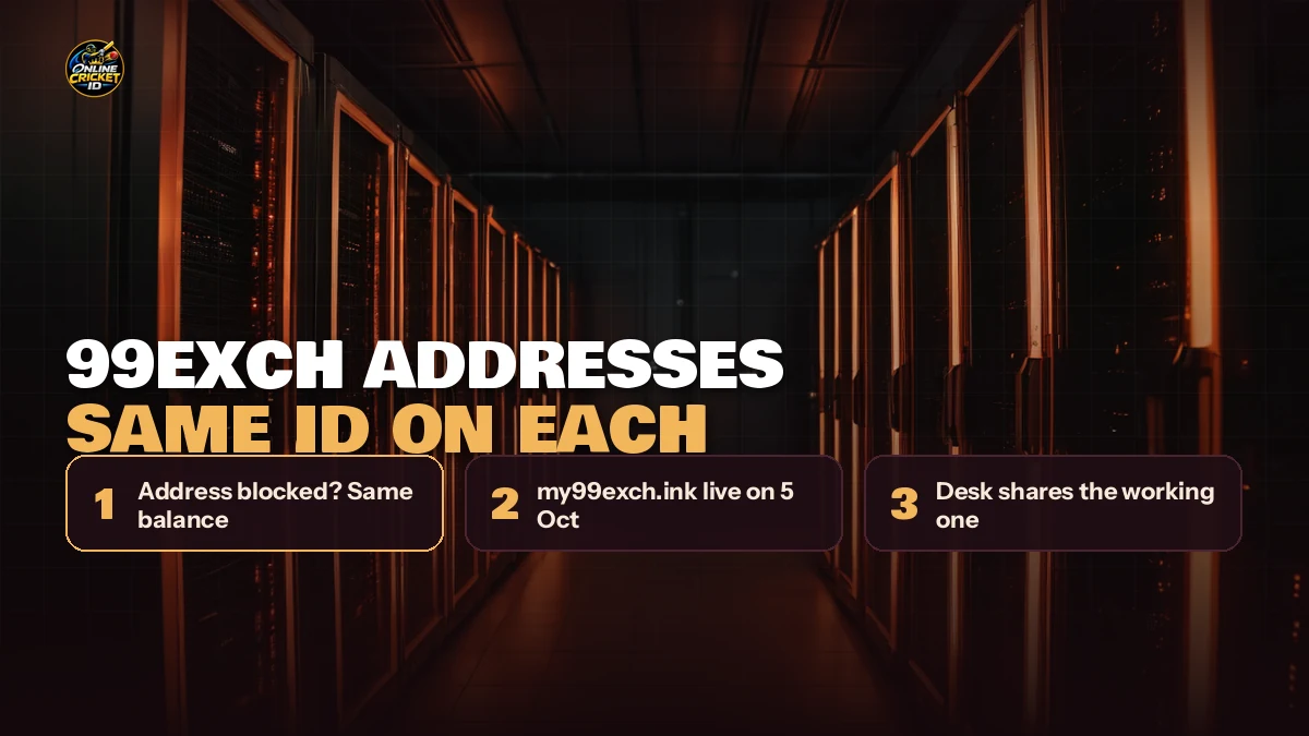 Scene showing a player switching from the 99Exch demo balance to a real account