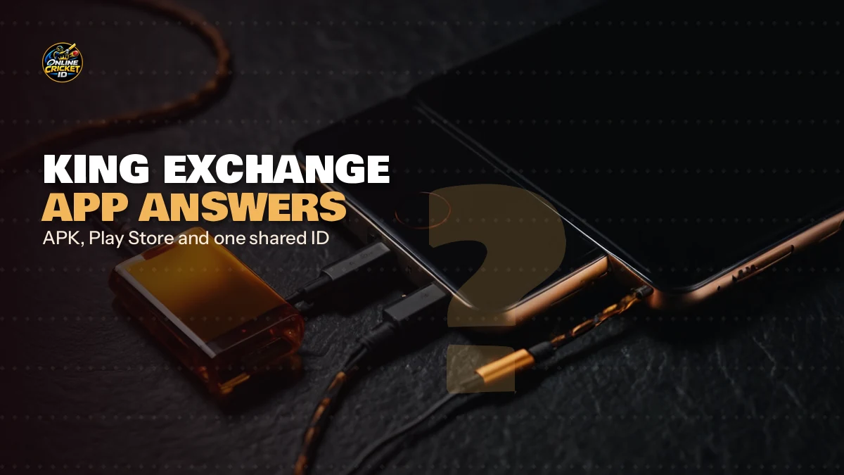 Illustration of common King Exchange questions about the app, login and first deposit