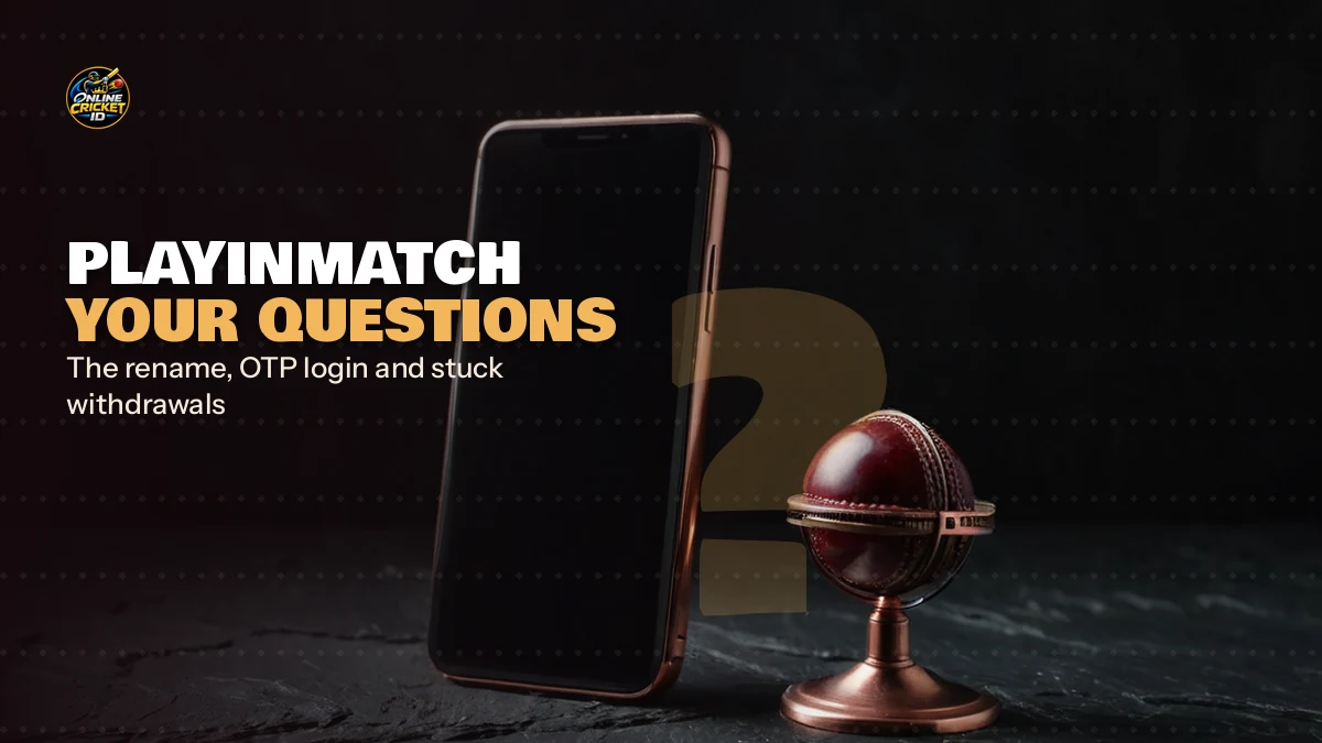 Chat on a phone answering PlayinMatch questions about the rename and payouts